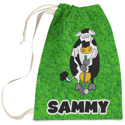 Cow Golfer Laundry Bag - Large (Personalized)