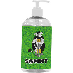 Cow Golfer Plastic Soap / Lotion Dispenser (16 oz - Large - White) (Personalized)