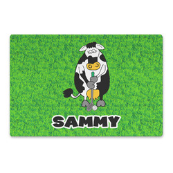 Cow Golfer Large Rectangle Car Magnet (Personalized)