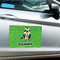 Cow Golfer Large Rectangle Car Magnets- In Context