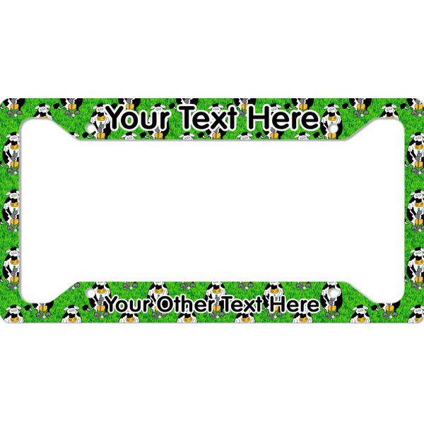 Custom Cow Golfer License Plate Frame - Style A (Personalized)