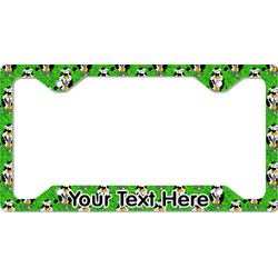 Cow Golfer License Plate Frame - Style C (Personalized)