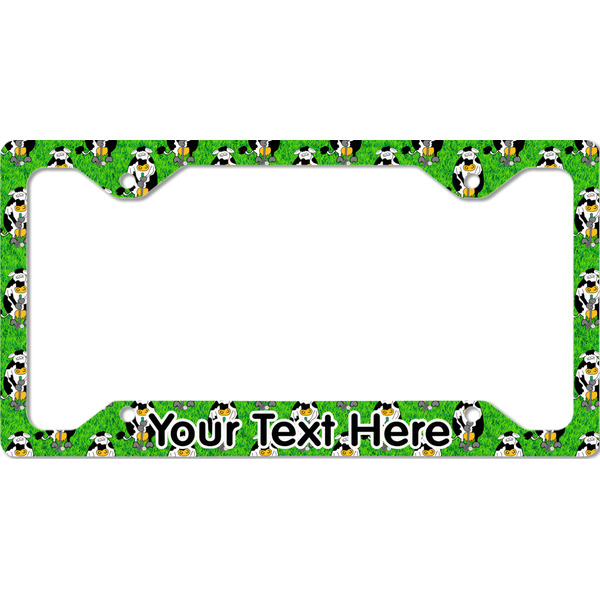 Custom Cow Golfer License Plate Frame - Style C (Personalized)