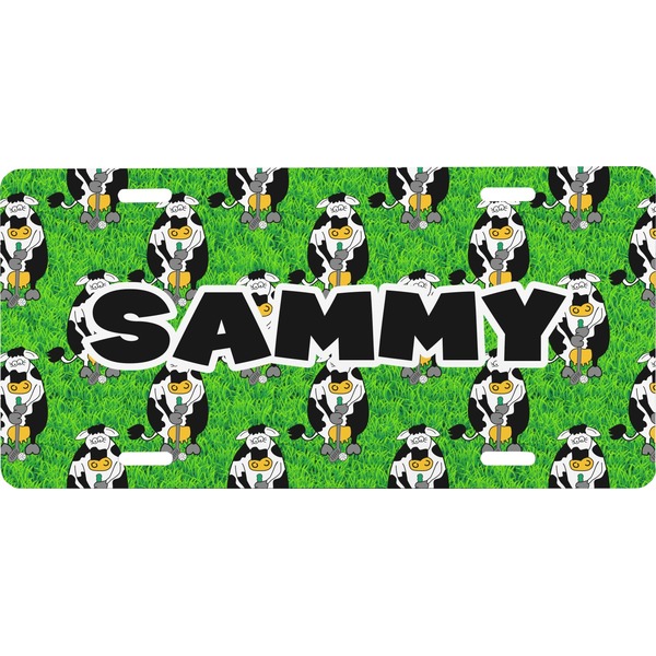 Custom Cow Golfer Front License Plate (Personalized)