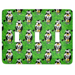 Cow Golfer Light Switch Cover (3 Toggle Plate)