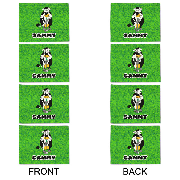 Cow Golfer Linen Placemat - APPROVAL Set of 4 (double sided)