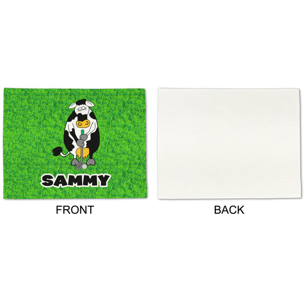 Cow Golfer Linen Placemat - APPROVAL Single (single sided)