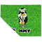 Cow Golfer Double-Sided Linen Placemat - Single w/ Name or Text