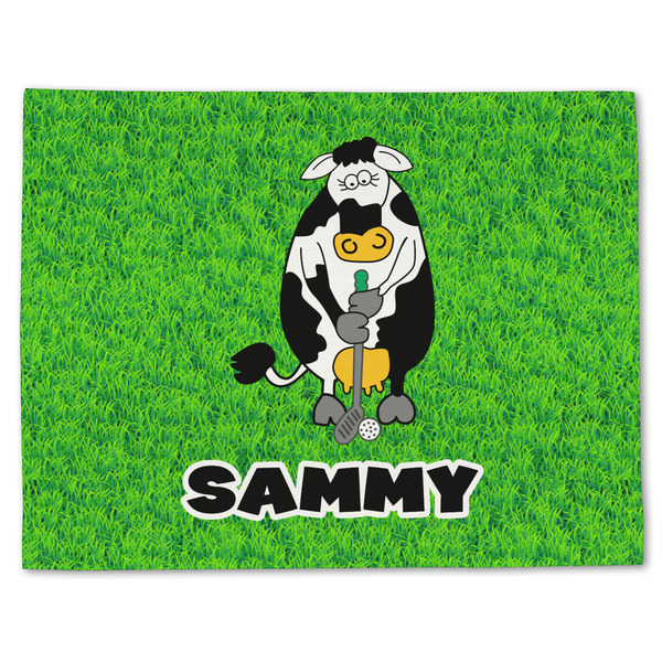 Cow Golfer Linen Placemat - Front