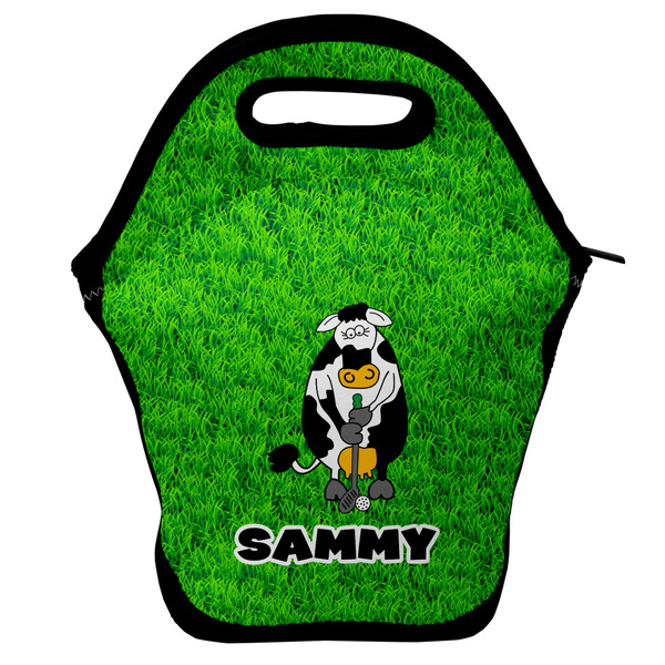 Custom Cow Golfer Lunch Bag w/ Name or Text
