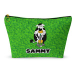 Cow Golfer Makeup Bag - Large - 12.5"x7" (Personalized)