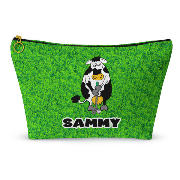 Custom Cow Golfer Makeup Bag - Small - 8.5"x4.5" (Personalized)