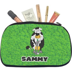 Cow Golfer Makeup / Cosmetic Bag - Medium (Personalized)