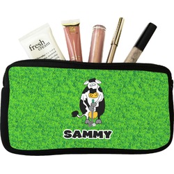 Cow Golfer Makeup / Cosmetic Bag (Personalized)