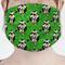 Cow Golfer Mask - Pleated (new) Front View on Girl