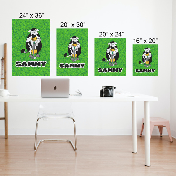 Cow Golfer Matte Poster - Sizes