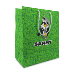 Cow Golfer Medium Gift Bag (Personalized)