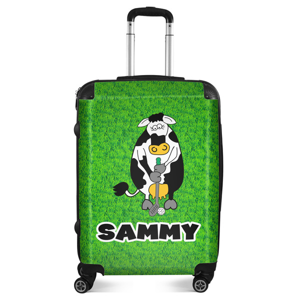 Custom Cow Golfer Suitcase - 24" Medium - Checked (Personalized)