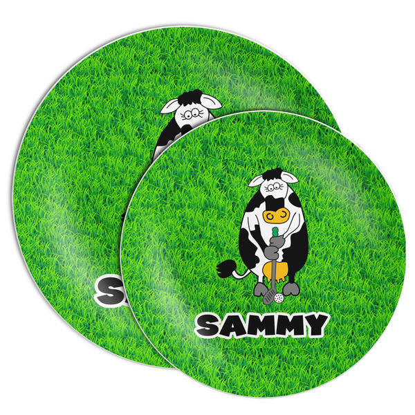 Cow Golfer Melamine Plates - PARENT/MAIN