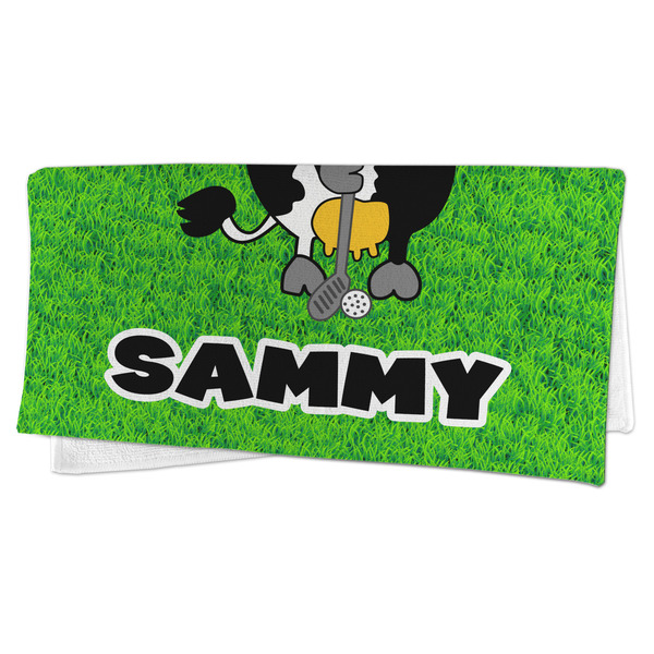 Cow Golfer Microfiber Dish Rag - FOLDED (half)