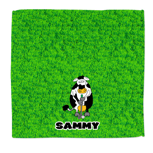 Custom Cow Golfer Microfiber Dish Rag (Personalized)
