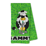 Cow Golfer Kitchen Towel - Microfiber (Personalized)