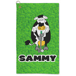 Cow Golfer Microfiber Golf Towel - Large (Personalized)