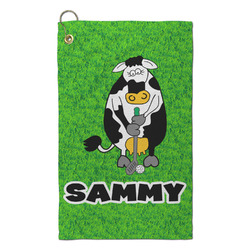 Cow Golfer Microfiber Golf Towel - Small (Personalized)