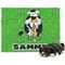 Cow Golfer Dog Blanket - Large (Personalized)