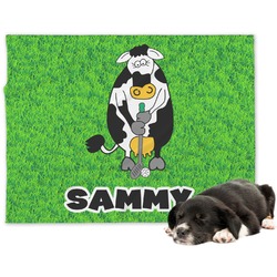 Cow Golfer Dog Blanket (Personalized)