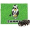 Cow Golfer Dog Blanket - Regular (Personalized)