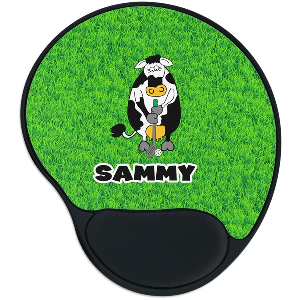 Custom Cow Golfer Mouse Pad with Wrist Support
