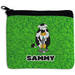 Cow Golfer Rectangular Coin Purse (Personalized)