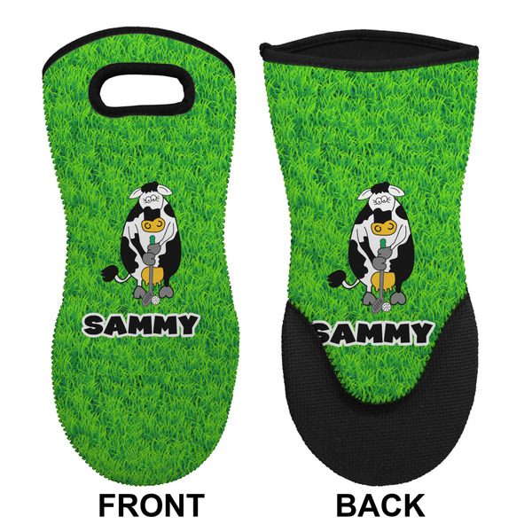 Cow Golfer Neoprene Oven Mitt (Front & Back)