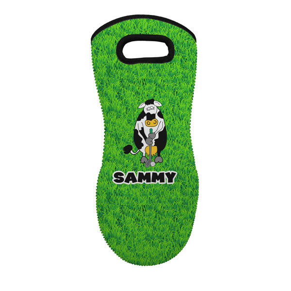 Custom Cow Golfer Neoprene Oven Mitt w/ Name or Text