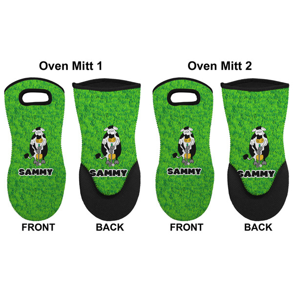 Cow Golfer Neoprene Oven Mitt - Set of 2 - Approval