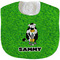 Cow Golfer Velour Baby Bib w/ Name or Text