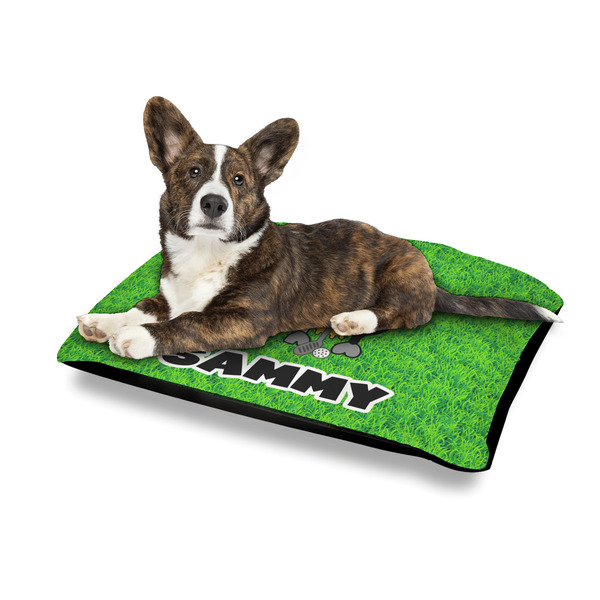 Cow Golfer Outdoor Dog Beds - Medium - IN CONTEXT
