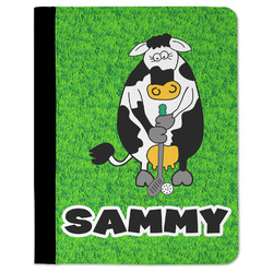 Cow Golfer Padfolio Clipboard - Large (Personalized)