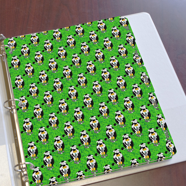 Cow Golfer Page Dividers - Set of 5 - In Context