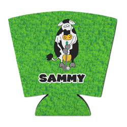 Cow Golfer Party Cup Sleeve - with Bottom (Personalized)