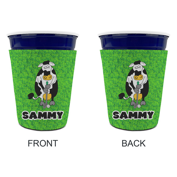 Cow Golfer Party Cup Sleeves - without bottom - Approval