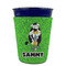 Cow Golfer Party Cup Sleeves - without bottom - FRONT (on cup)