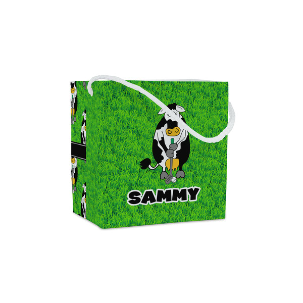 Custom Cow Golfer Party Favor Gift Bags (Personalized)