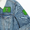Cow Golfer Patches Lifestyle Jean Jacket Detail