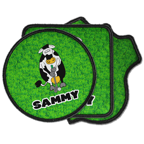 Custom Cow Golfer Iron on Patches (Personalized)
