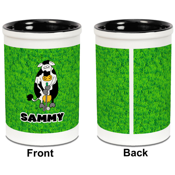 Cow Golfer Pencil Holder - Black - approval