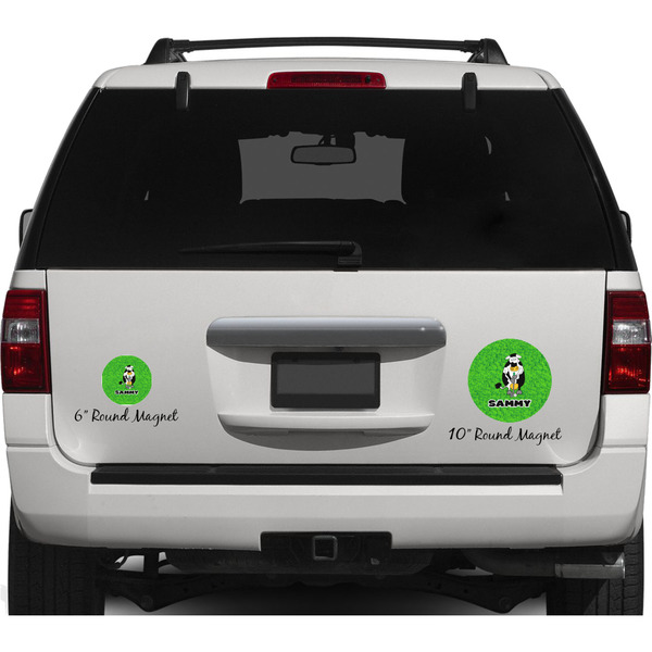Cow Golfer Personalized Car Magnets on Ford Explorer