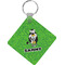 Cow Golfer Personalized Diamond Key Chain