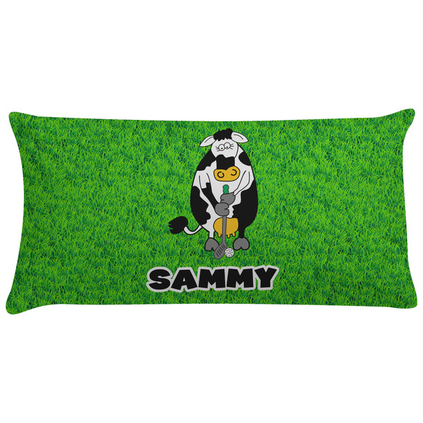 Custom Cow Golfer Pillow Case - King (Personalized)